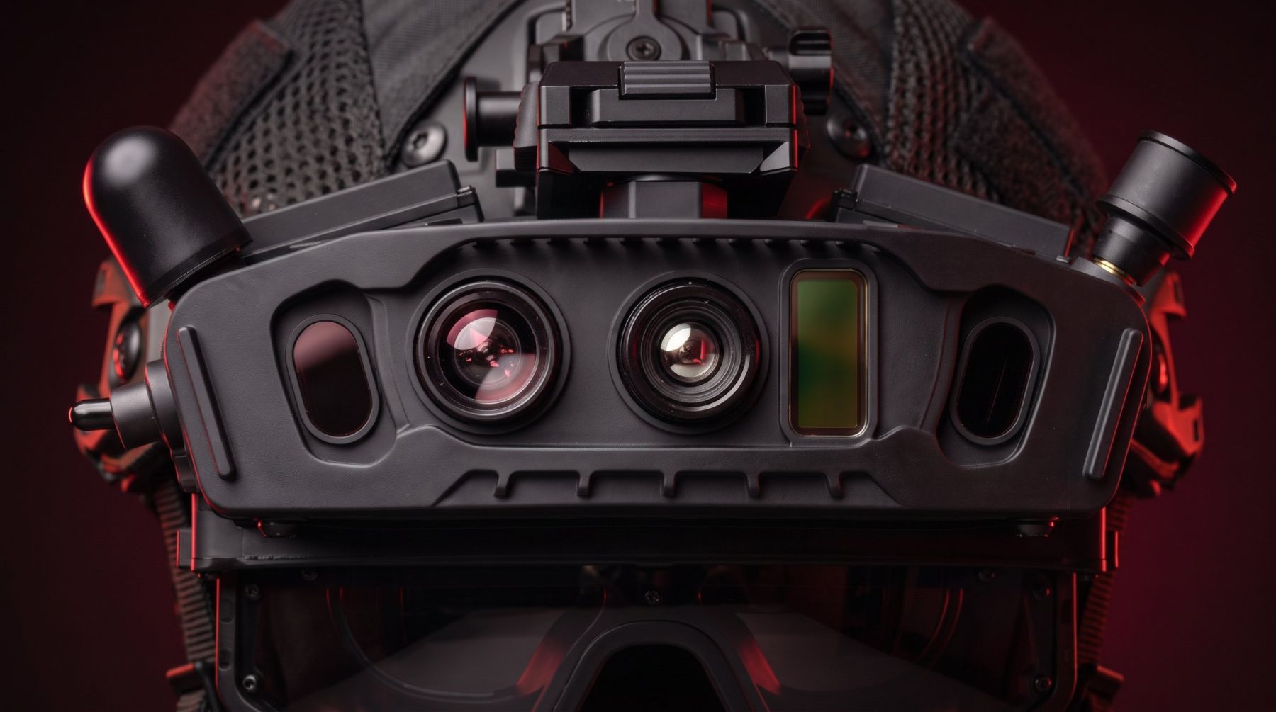 Helmet-mounted optical assembly with camera apertures